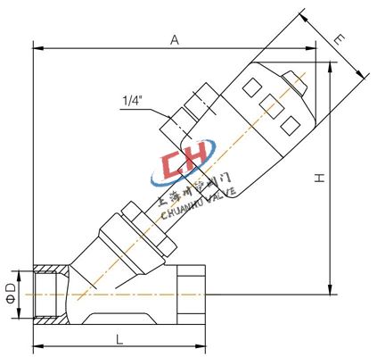 P2氣動內(nèi)螺紋角座閥連接尺寸